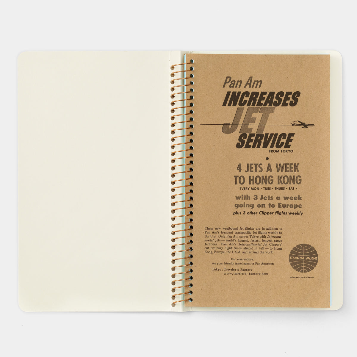 Traveler’s Company TF Pan Am A5 Slim Spiral Ring Pocket Notebook (07100264)