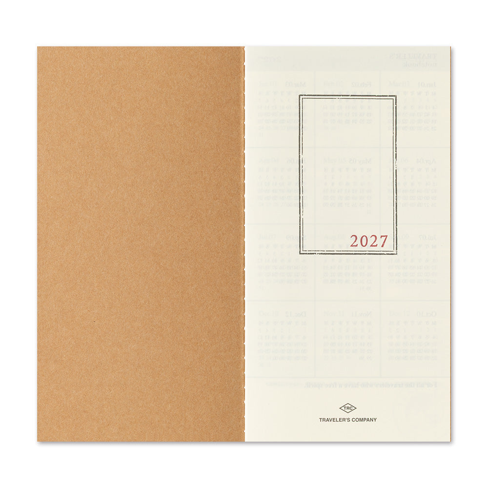 Traveler’s Notebook 2027 Monthly Diary Refill (14501006)