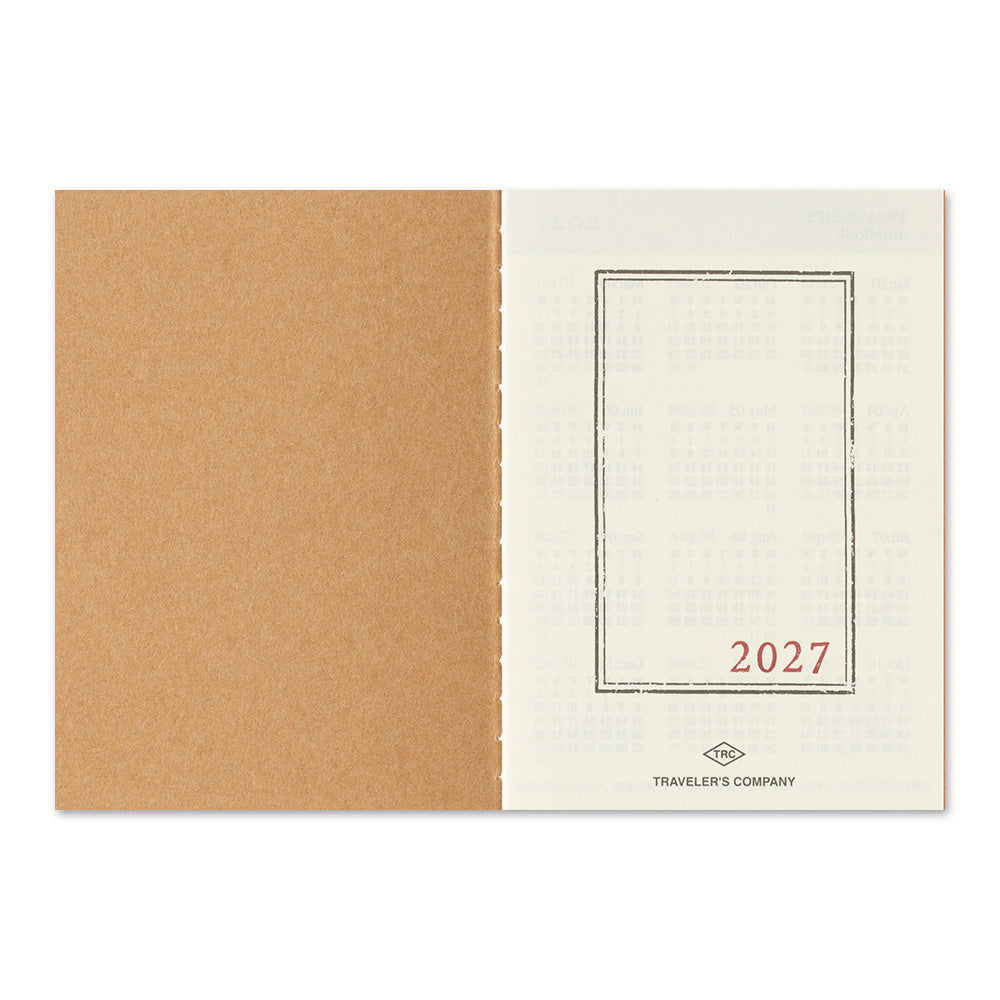 Traveler’s Notebook Passport Size 2027 Monthly Diary Refill (14504006)