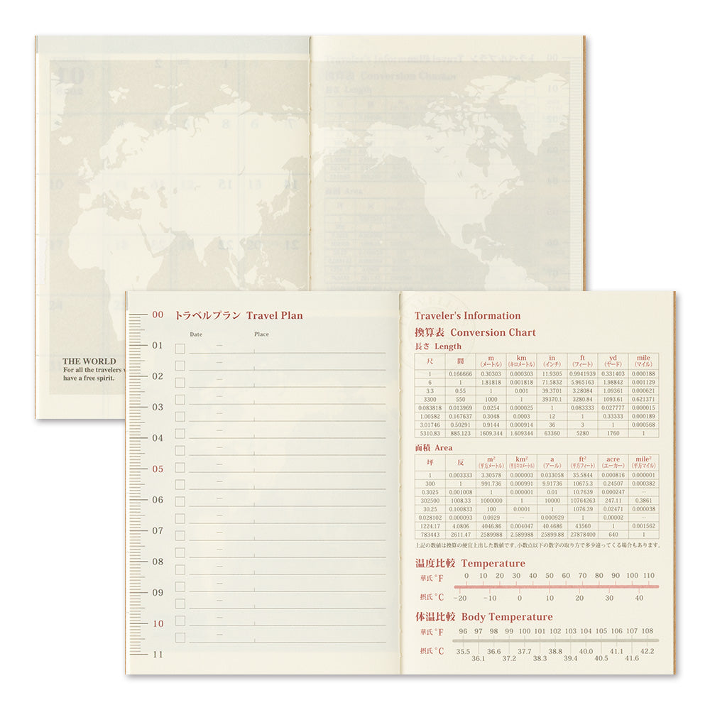 Traveler’s Notebook Passport Size 2027 Monthly Diary Refill (14504006)
