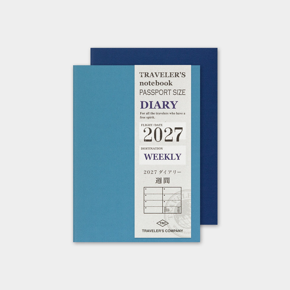 Traveler’s Notebook Passport Size 2027 Weekly Diary Refill (14505006)