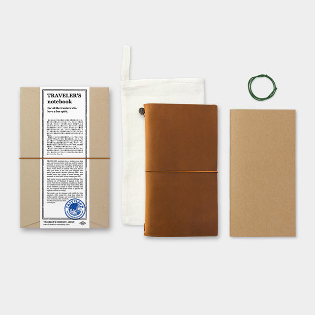 Traveler's Notebook Regular Size Leather Cover Starter Kit Camel (15193006)