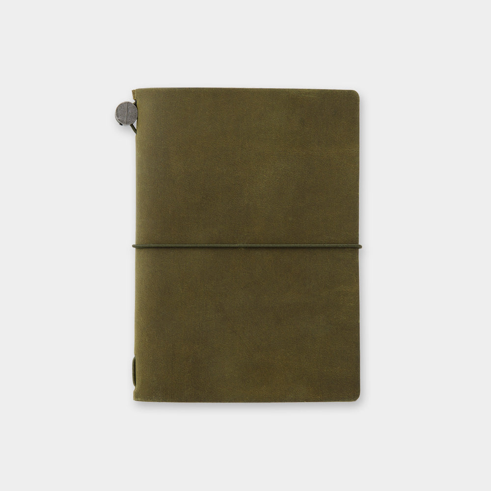 Traveler's Notebook Passport Size Leather Cover Starter Kit Olive Green (15343006)
