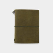 Traveler's Notebook Passport Size Leather Cover Starter Kit Olive Green (15343006)