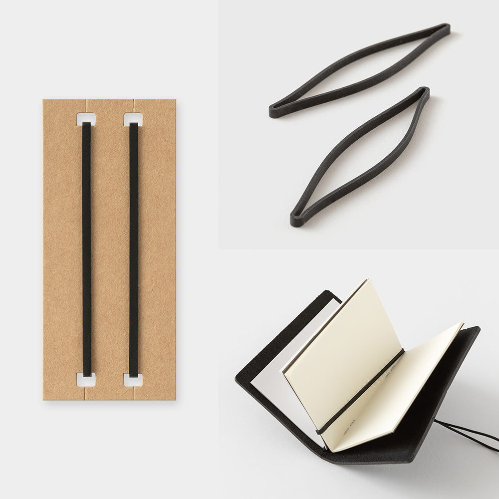 TRAVELER'S notebook Card Size 20th Anniversary Limited Edition Leather Notebook Set Black