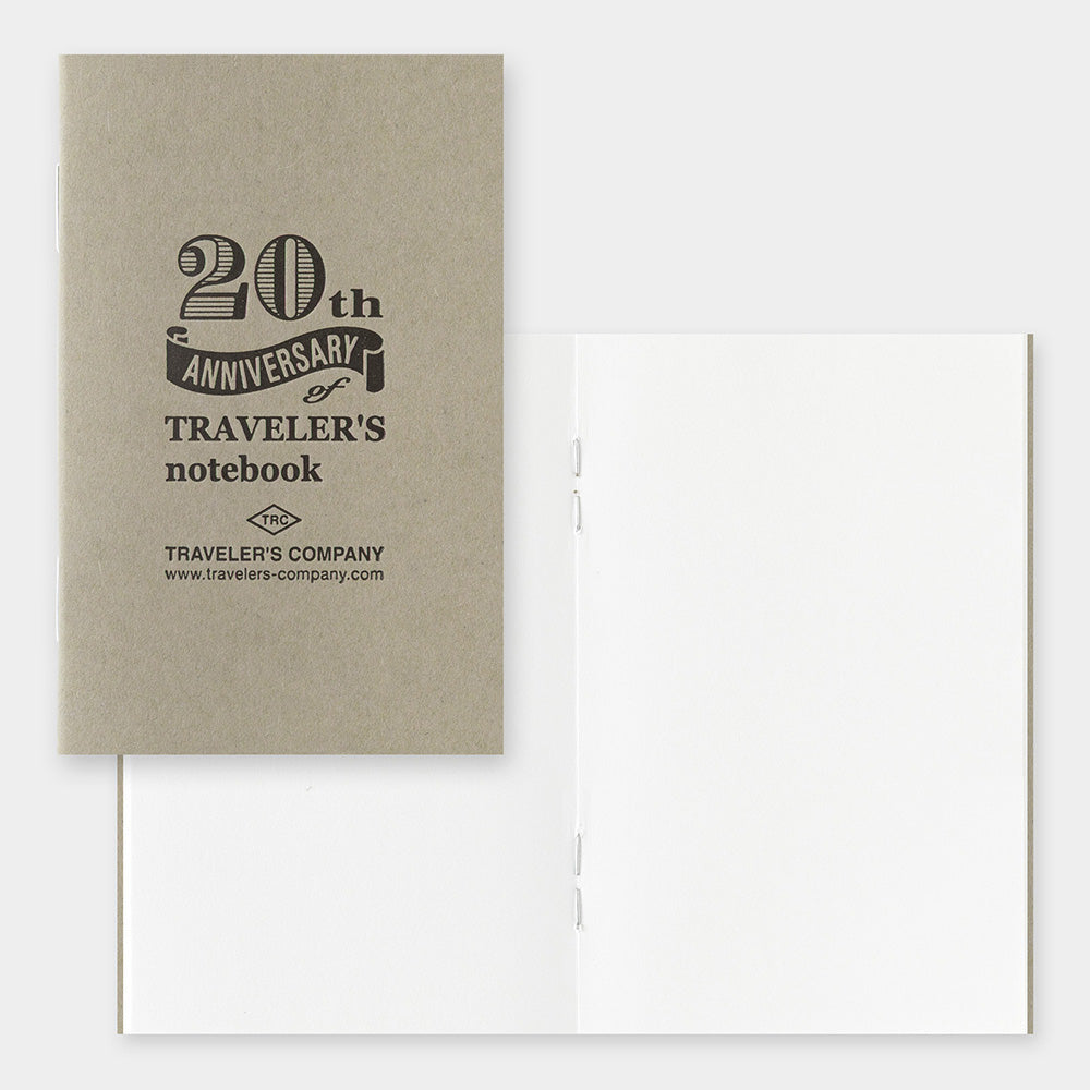 TRAVELER'S notebook Card Size 20th Anniversary Limited Edition Leather Notebook Set Brown