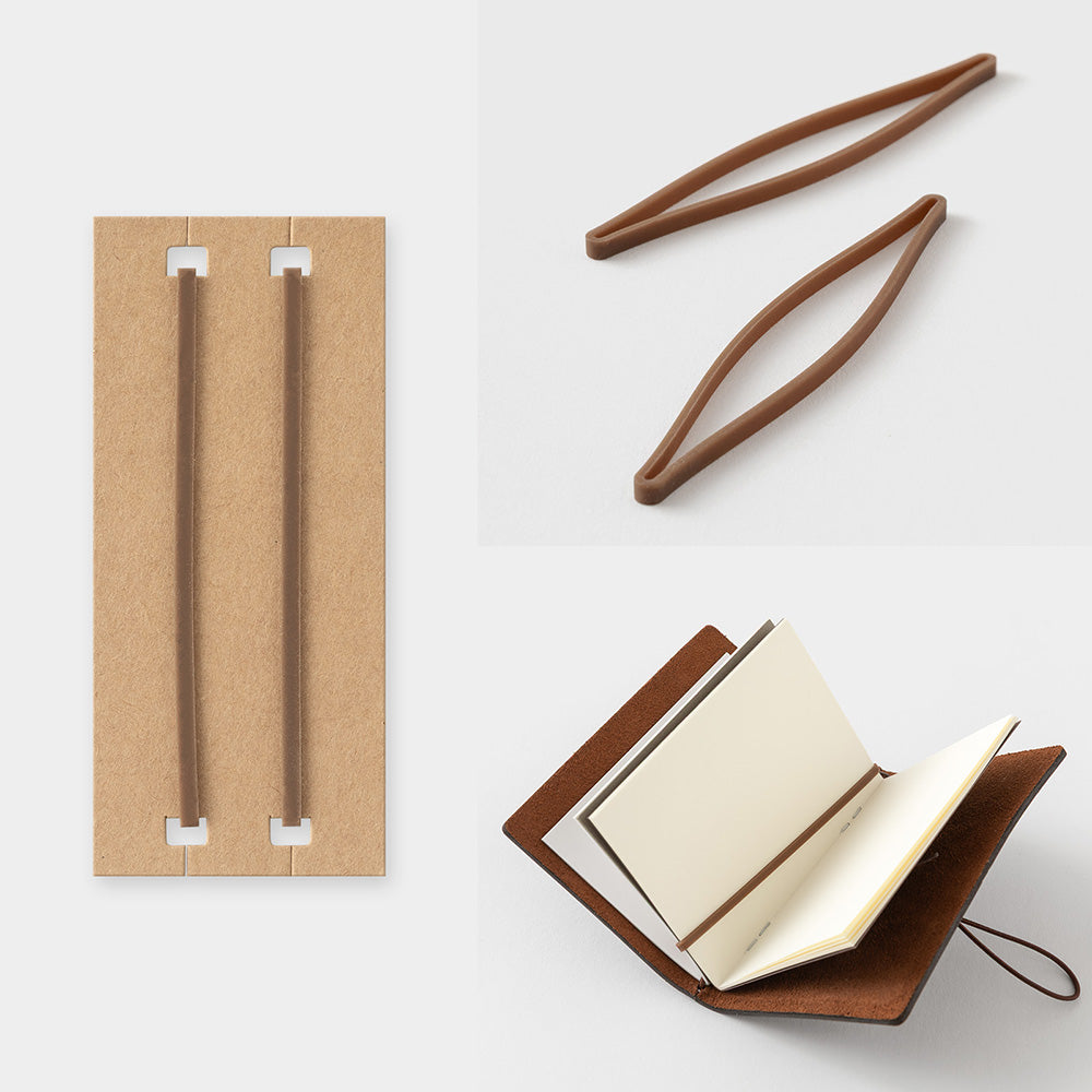 TRAVELER'S notebook Card Size 20th Anniversary Limited Edition Leather Notebook Set Brown