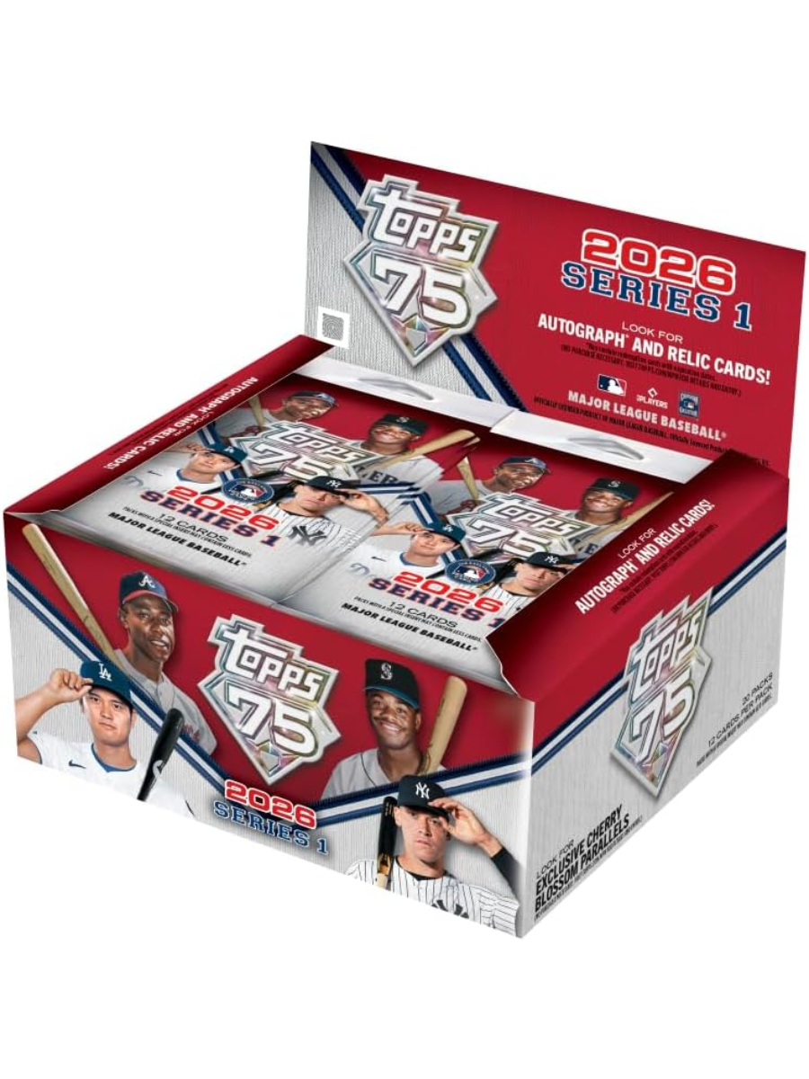 2026 Topps Series 1 Baseball Japan Edition Trading Card Box – 20 Packs, 12 Cards Per Pack