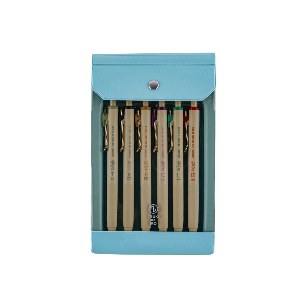 Hobonichi TSUKI no IRO Uni-ball One 0.38mm 6 Pen Set with Case