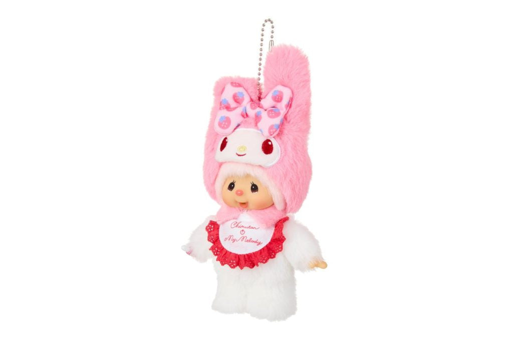 Monchhichi x Kuromi & Chimutan x My Melody Anniversary Plush Keychain