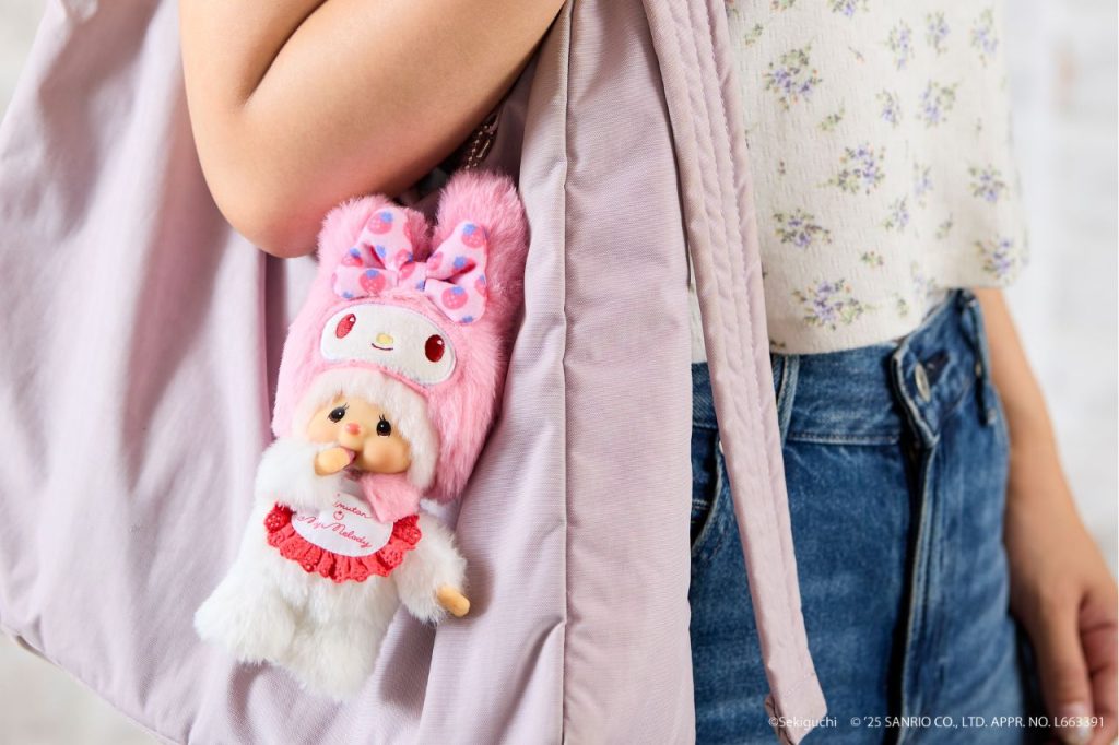 Monchhichi x Kuromi & Chimutan x My Melody Anniversary Plush Keychain