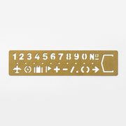 TRAVELER'S COMPANY Brass Number Template Bookmark (42168006)