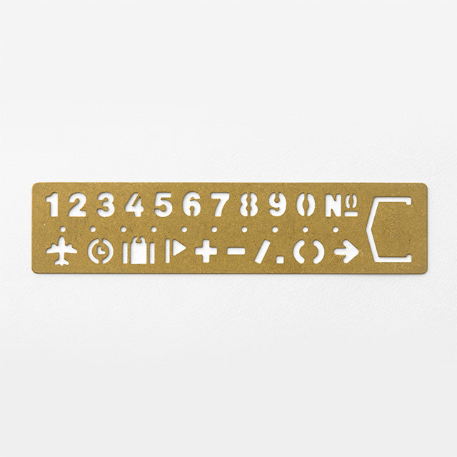 TRAVELER'S COMPANY Brass Number Template Bookmark (42168006)