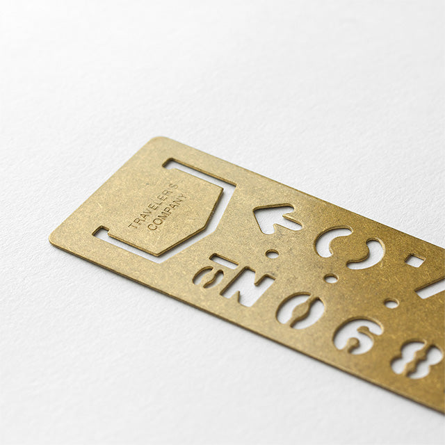 TRAVELER'S COMPANY Brass Number Template Bookmark (42168006)