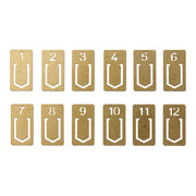 TRAVELER'S COMPANY Brass Number Clips Set 1 to 12 (43080006)