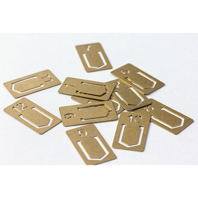TRAVELER'S COMPANY Brass Number Clips Set 1 to 12 (43080006)