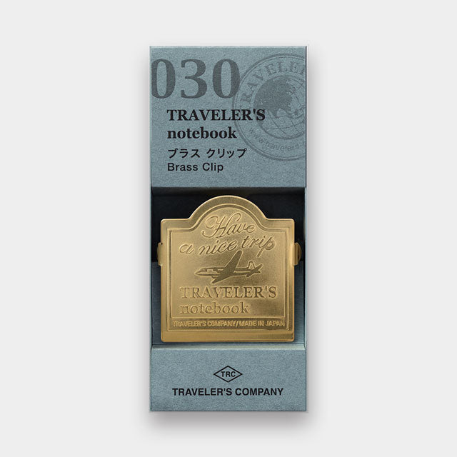 Traveler’s Notebook Brass Clip Airplane Design