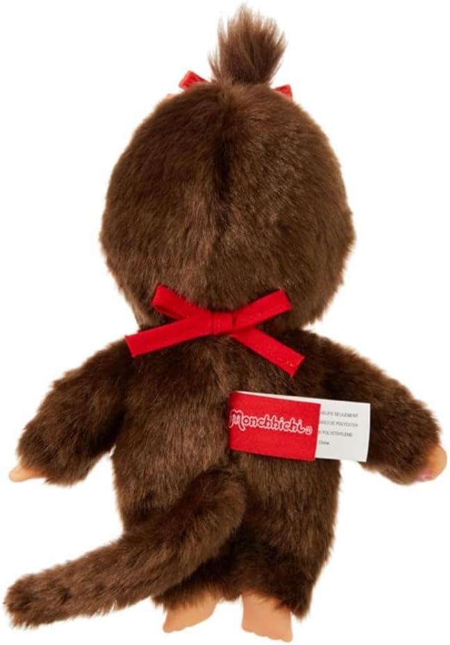 Sekiguchi Monchhichi Premium Standard Brown Girl Plush Doll