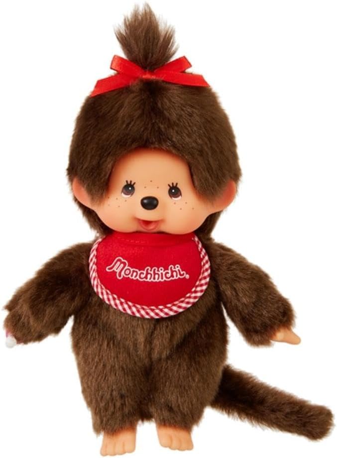 Sekiguchi Monchhichi Premium Standard Brown Girl Plush Doll