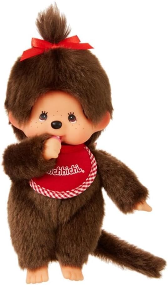 Sekiguchi Monchhichi Premium Standard Brown Girl Plush Doll