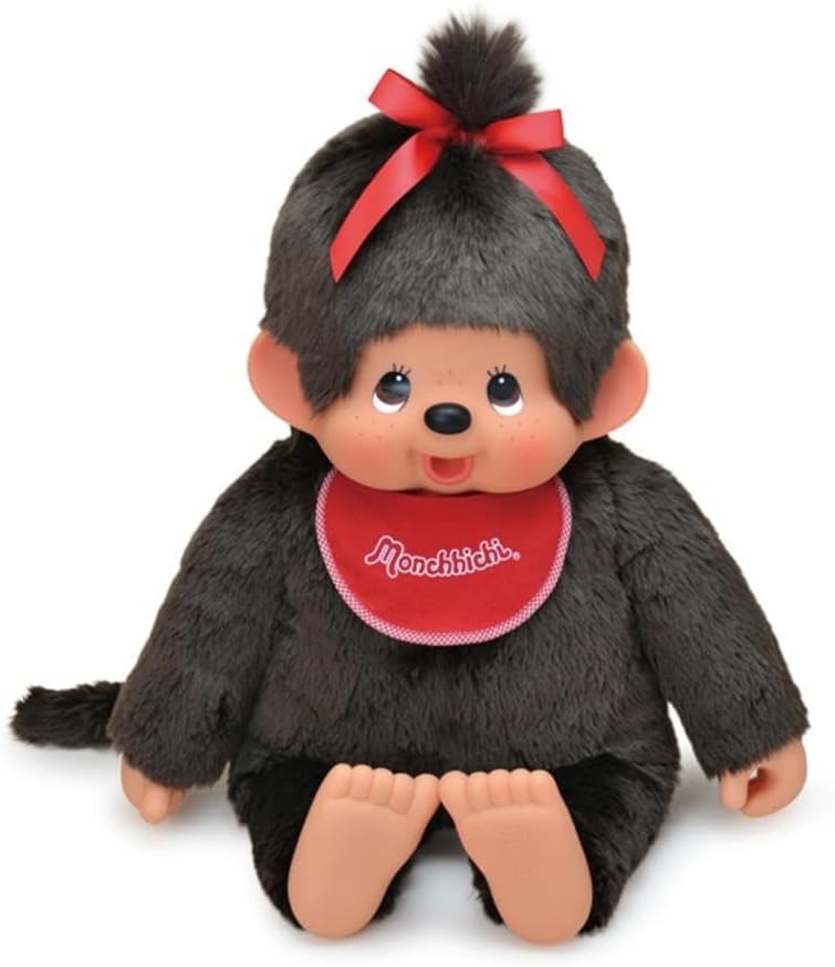 Sekiguchi Monchhichi Premium Standard Brown Girl Plush Doll