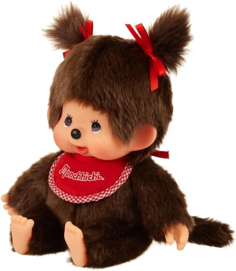 Sekiguchi Monchhichi Premium Standard Brown Girl Plush Doll