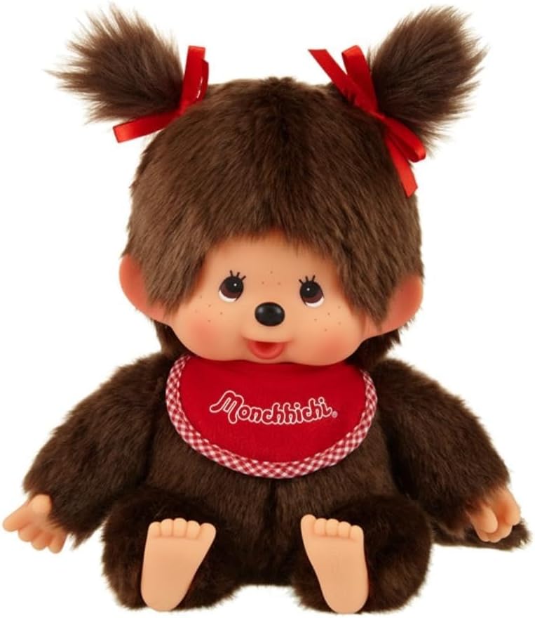 Sekiguchi Monchhichi Premium Standard Brown Girl Plush Doll