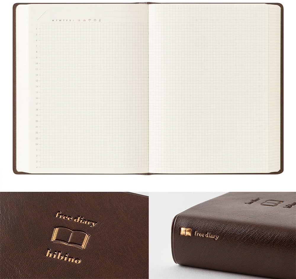 Midori Hibino A6 Free Diary 2 Pages Per Day