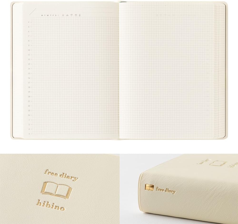Midori Hibino A6 Free Diary 2 Pages Per Day