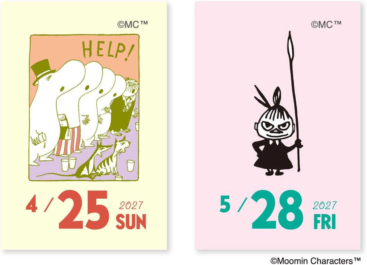 Shin Nippon Calendar Moomin 2027 Mini Daily Calendar