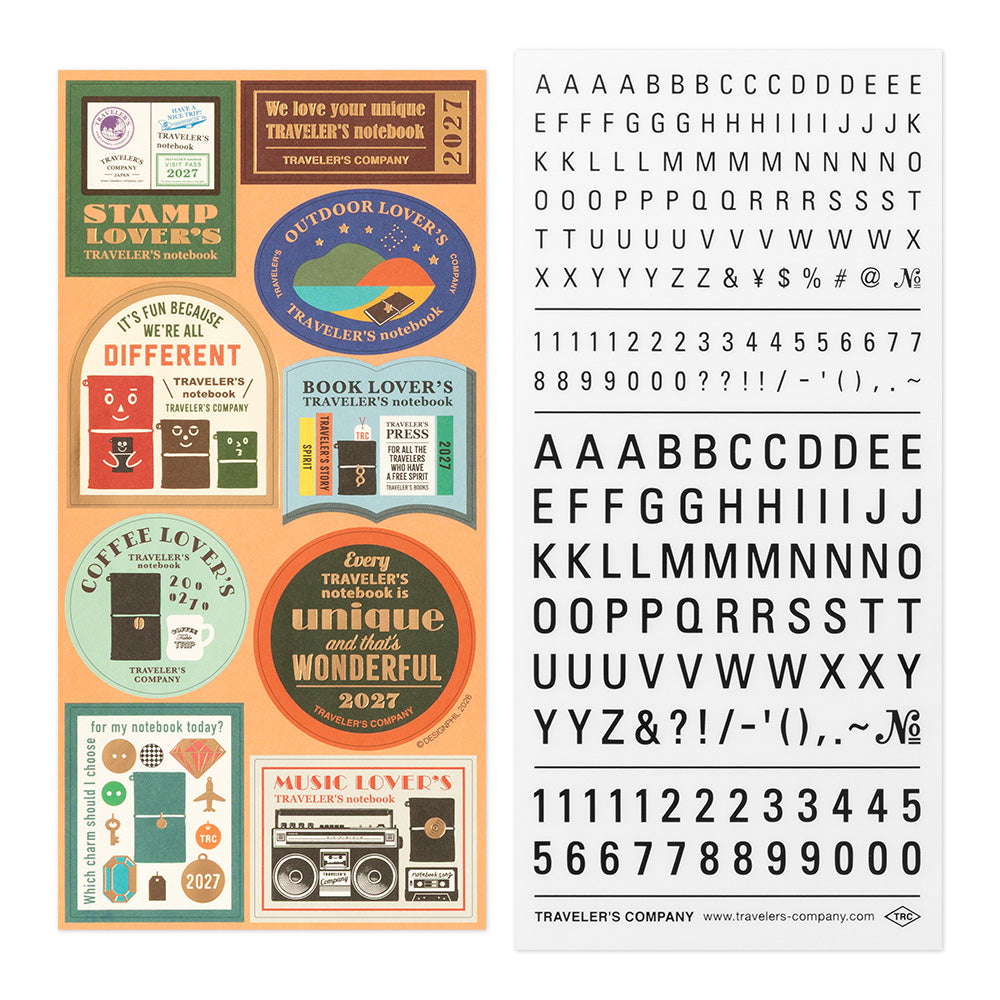 Traveler’s Notebook 2027 Diary Customization Sticker Set (84810006)