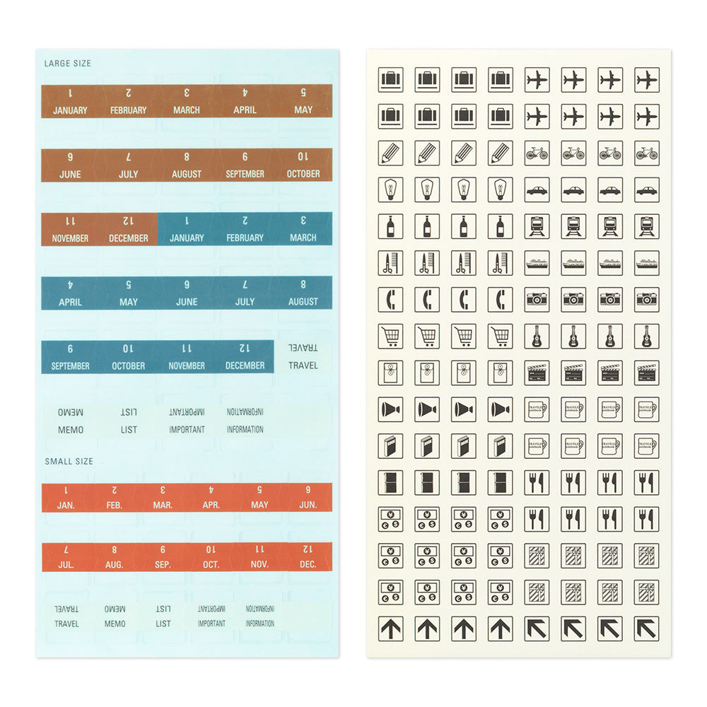 Traveler’s Notebook 2027 Diary Customization Sticker Set (84810006)