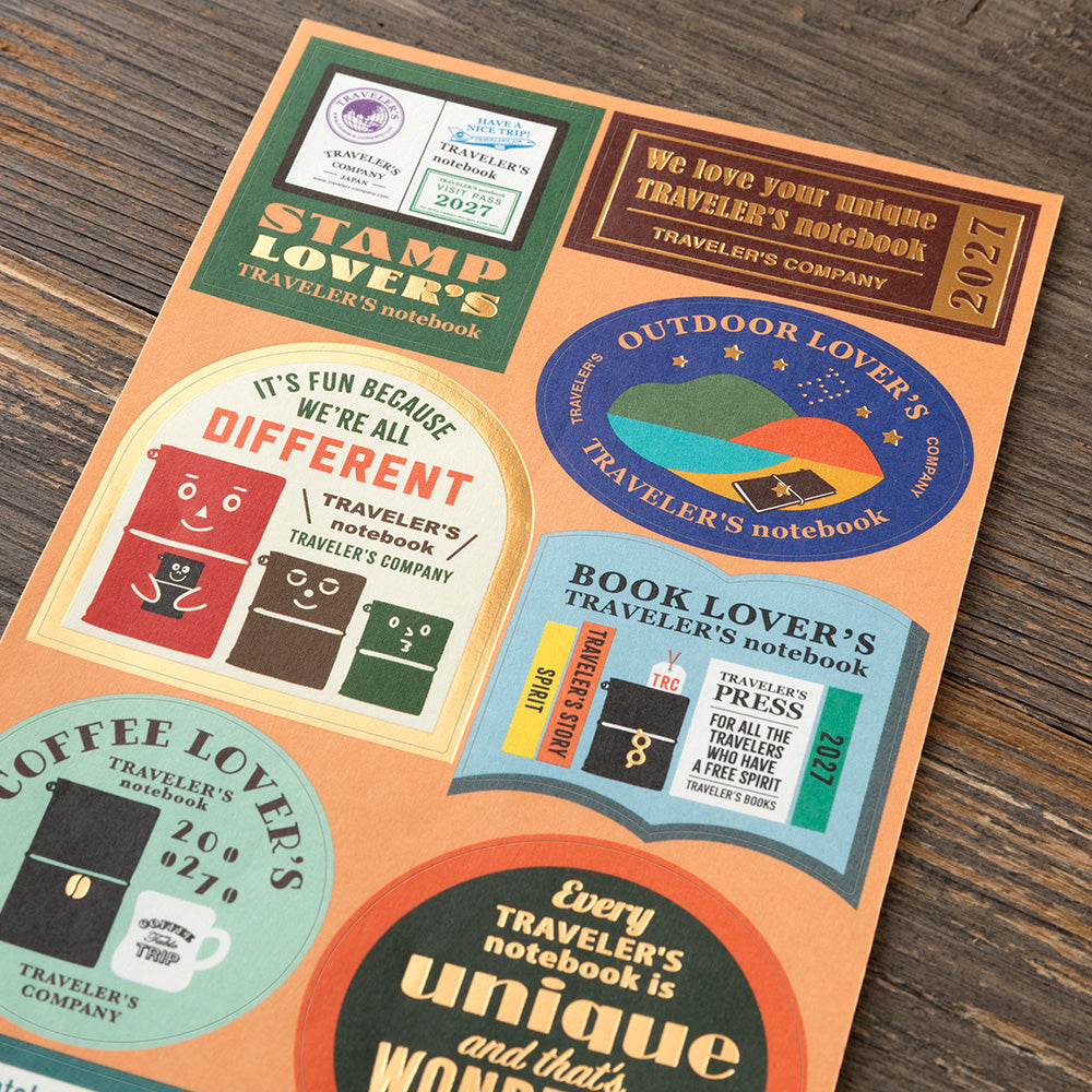 Traveler’s Notebook 2027 Diary Customization Sticker Set (84810006)
