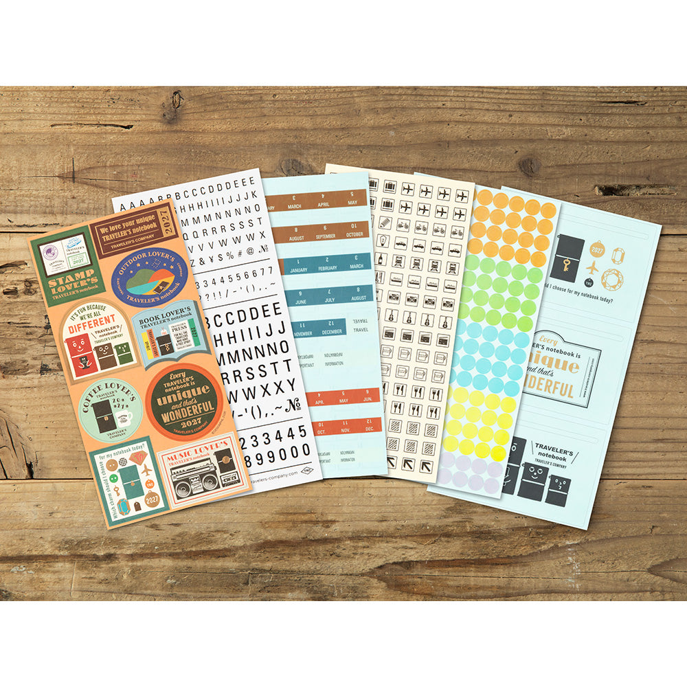 Traveler’s Notebook 2027 Diary Customization Sticker Set (84810006)
