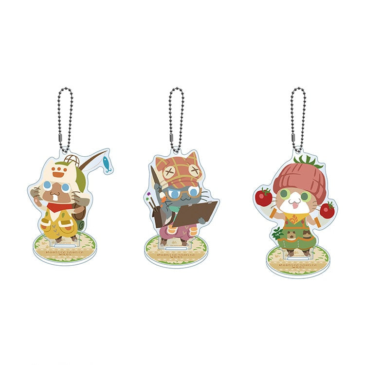 Monster Hunter Wilds Airou Acrylic Stand Keychain Collection Box (15 Pieces)