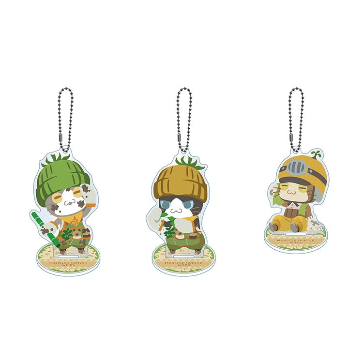 Monster Hunter Wilds Airou Acrylic Stand Keychain Collection Box (15 Pieces)