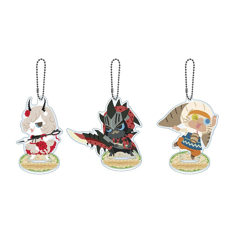Monster Hunter Wilds Airou Acrylic Stand Keychain Collection Box (15 Pieces)
