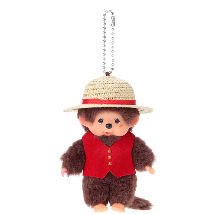 Monchhichi x ONE PIECE Luffy Mascot Keychain SS