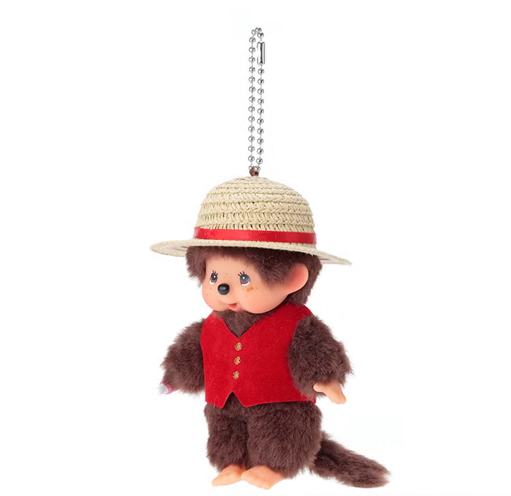 Monchhichi x ONE PIECE Luffy Mascot Keychain SS