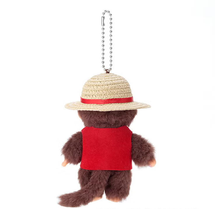 Monchhichi x ONE PIECE Luffy Mascot Keychain SS