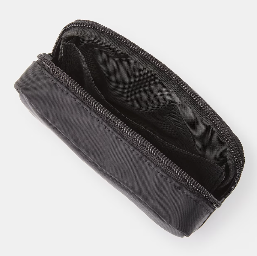 Muji Recycled Nylon Compact Pouch Black 14cm