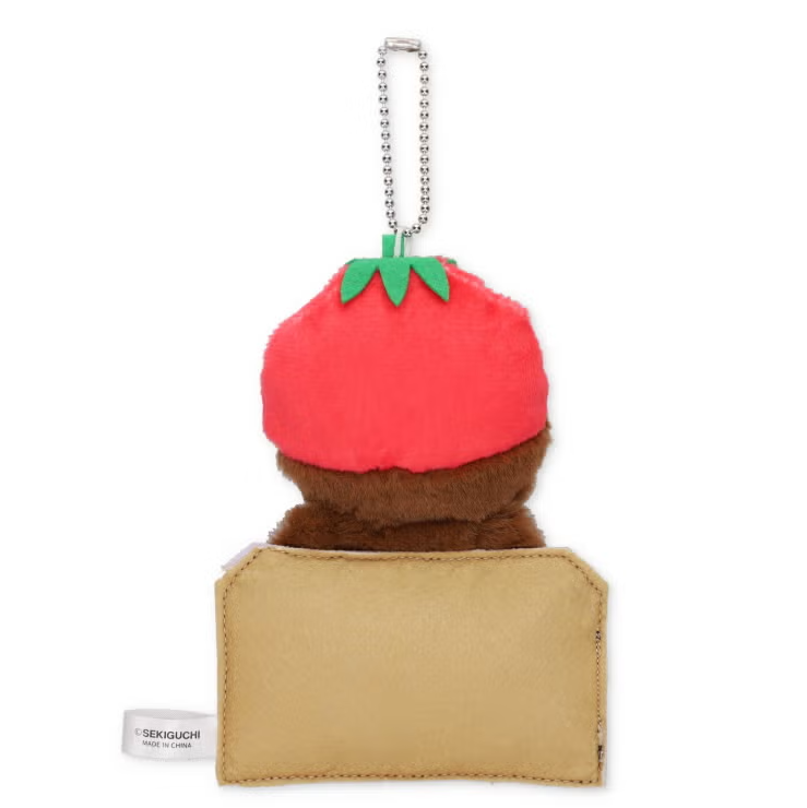 Monchhichi Hiyokkori Fruit Mascot Keychain – Strawberry