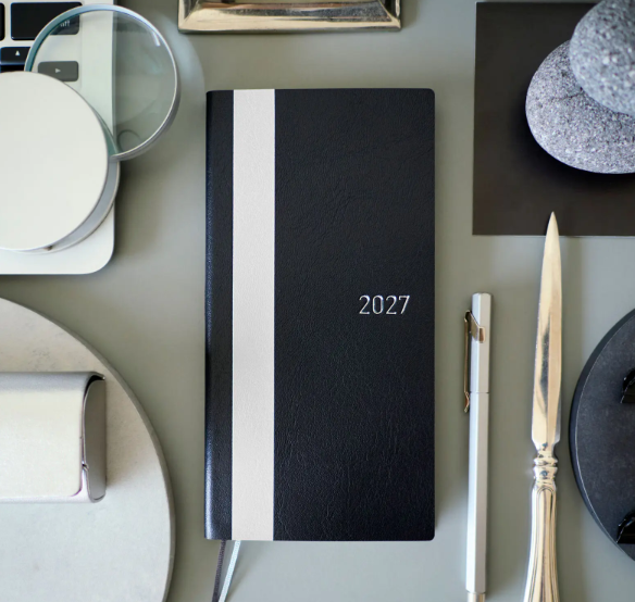Hobonichi Techo Weeks 2027 White Line Black Planner
