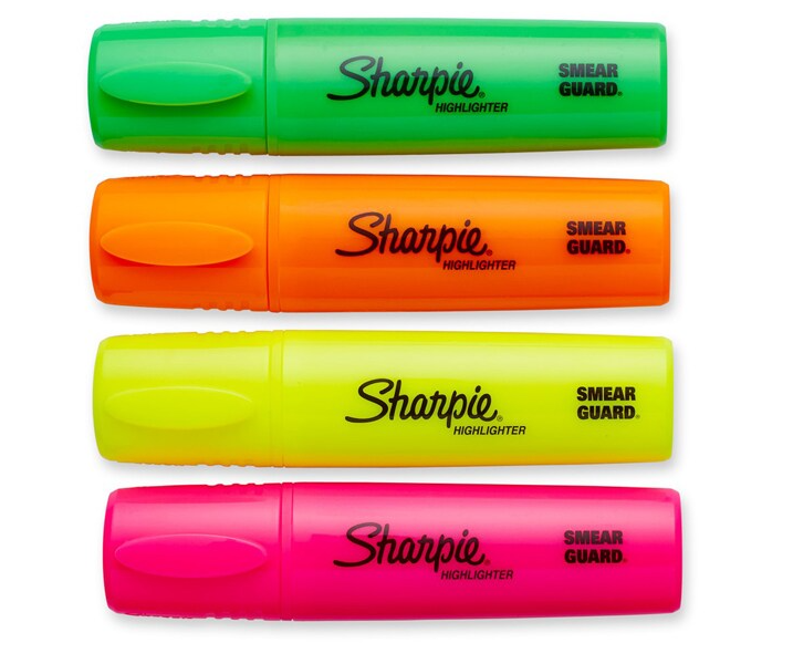 Sharpie Fluo XL Highlighter 4-Color Set 2190473
