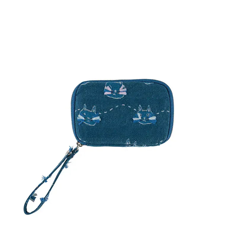 Hobonichi Drawer Pouch Pocket – Higeneko Cat Embroidered Mini Organizer Pouch