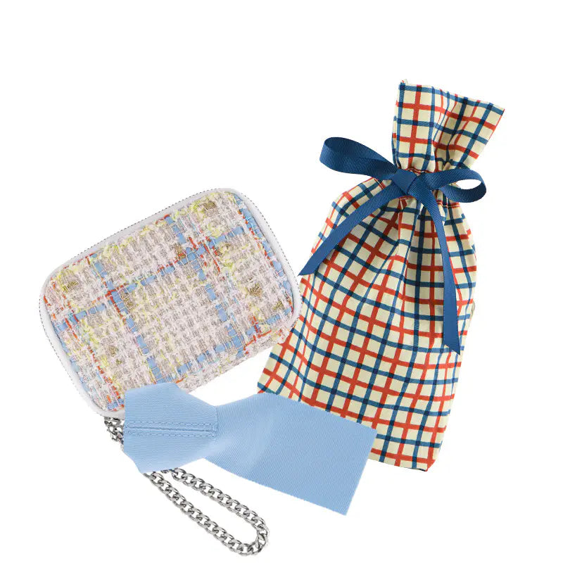 Hobonichi Techo Drawer Pouch Pocket “Iwate Homespun Sherbet Tweed” Mini Organizer Pouch