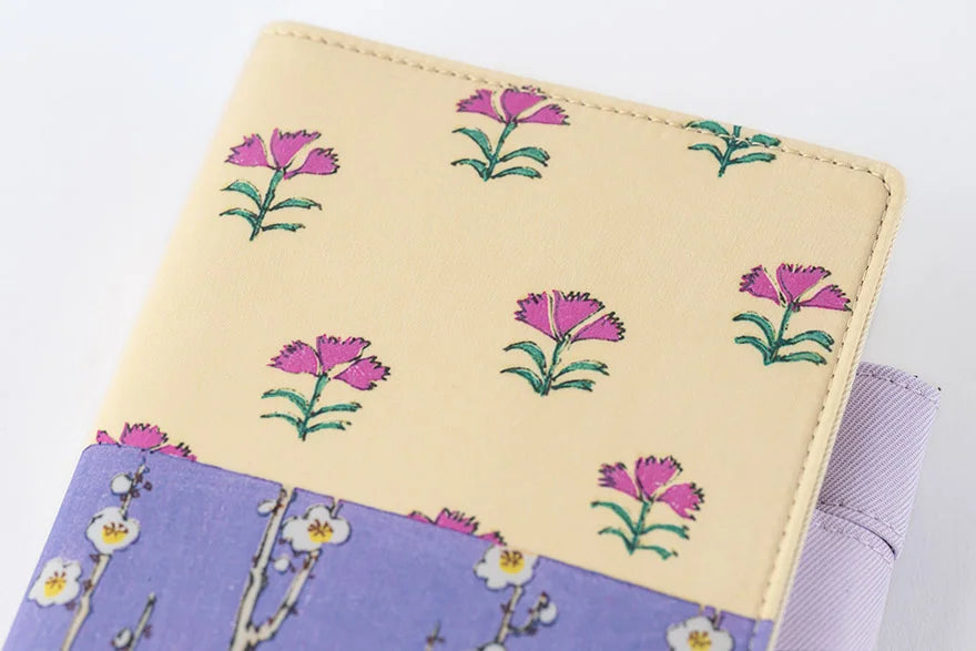 Hobonichi Techo 2027 Unsodo Bijutsu-kai “Ume and Nadeshiko” A6 Planner Cover