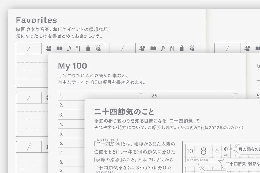 Hobonichi Techo 2027 Original Avec A6 Daily Planner
