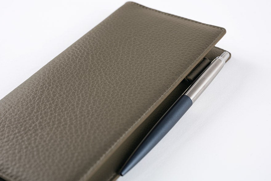 Hobonichi Techo 2027 Tight Gray & Light Blue Leather Weeks Planner Cover