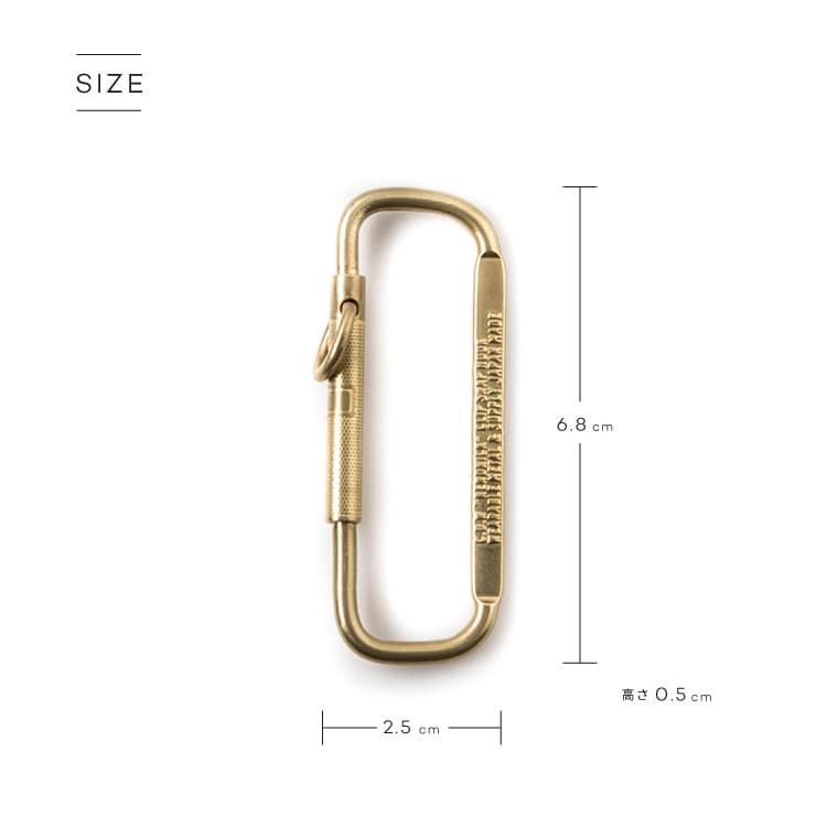 CANDY DESIGN & WORKS Kendrick CK18 Key Ring Brass Carabiner Key Holder